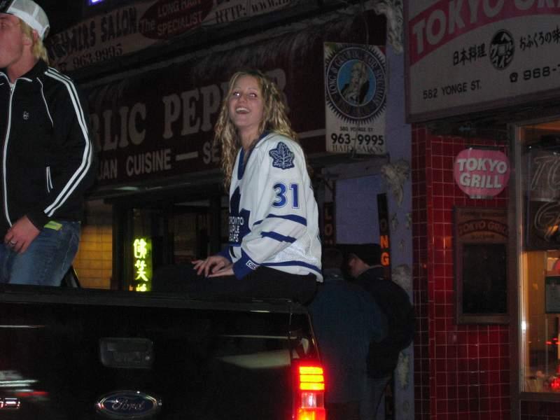 Downtown Toronto after Leafs won the Quarter Finals 50.JPG